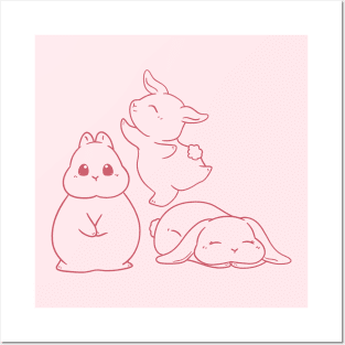 BSC Line art Wedding Trio | Bunniesmee Wedding Edition Posters and Art